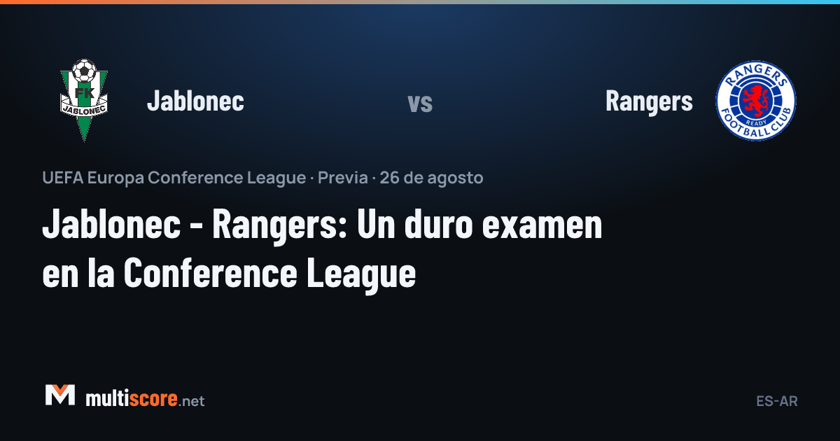 Jablonec - Rangers