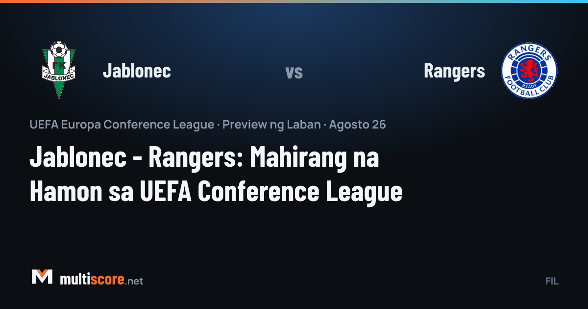 Jablonec - Rangers