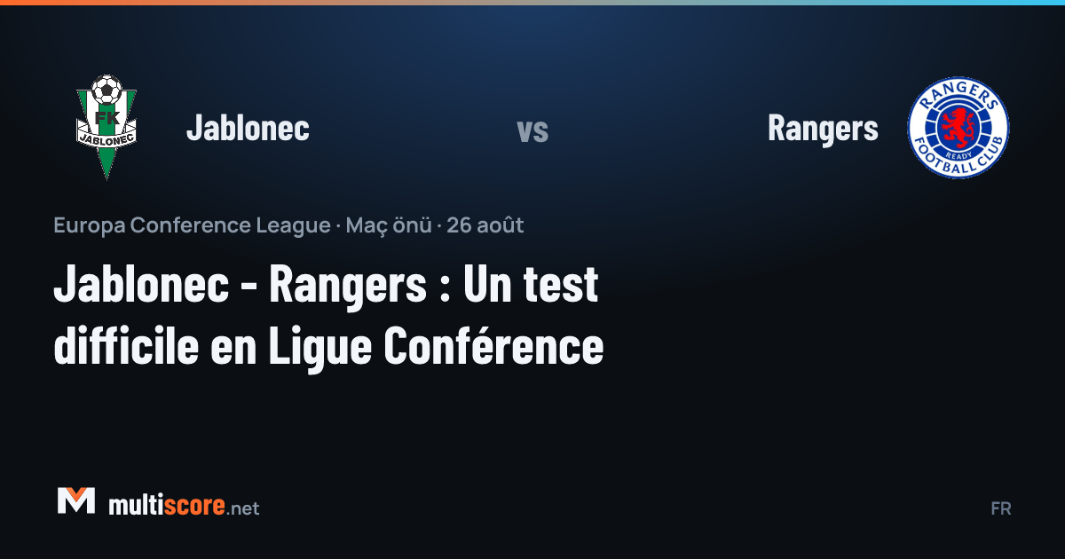 Jablonec - Rangers