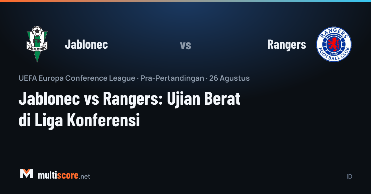 Jablonec - Rangers