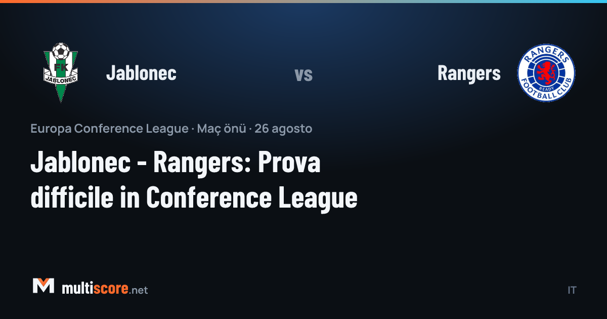 Jablonec - Rangers