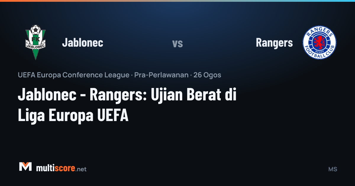 Jablonec - Rangers