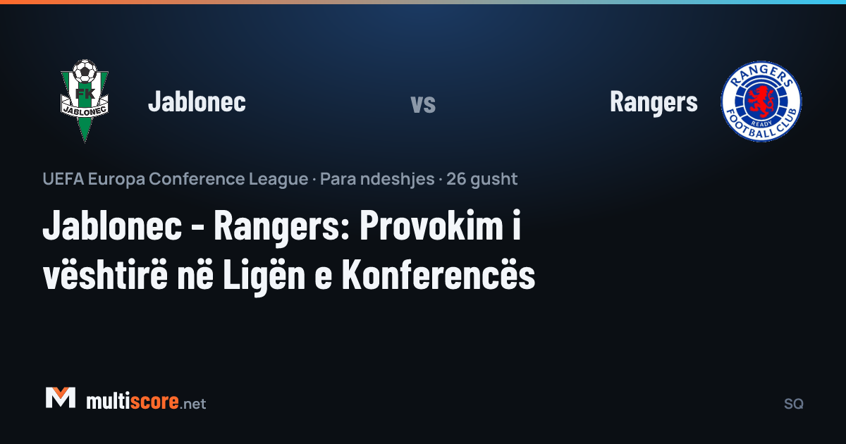 Jablonec - Rangers