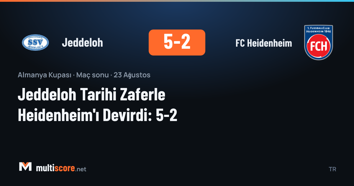 Jeddeloh oyuncularının DFB Pokal maçında attığı gol sonrası sevinci