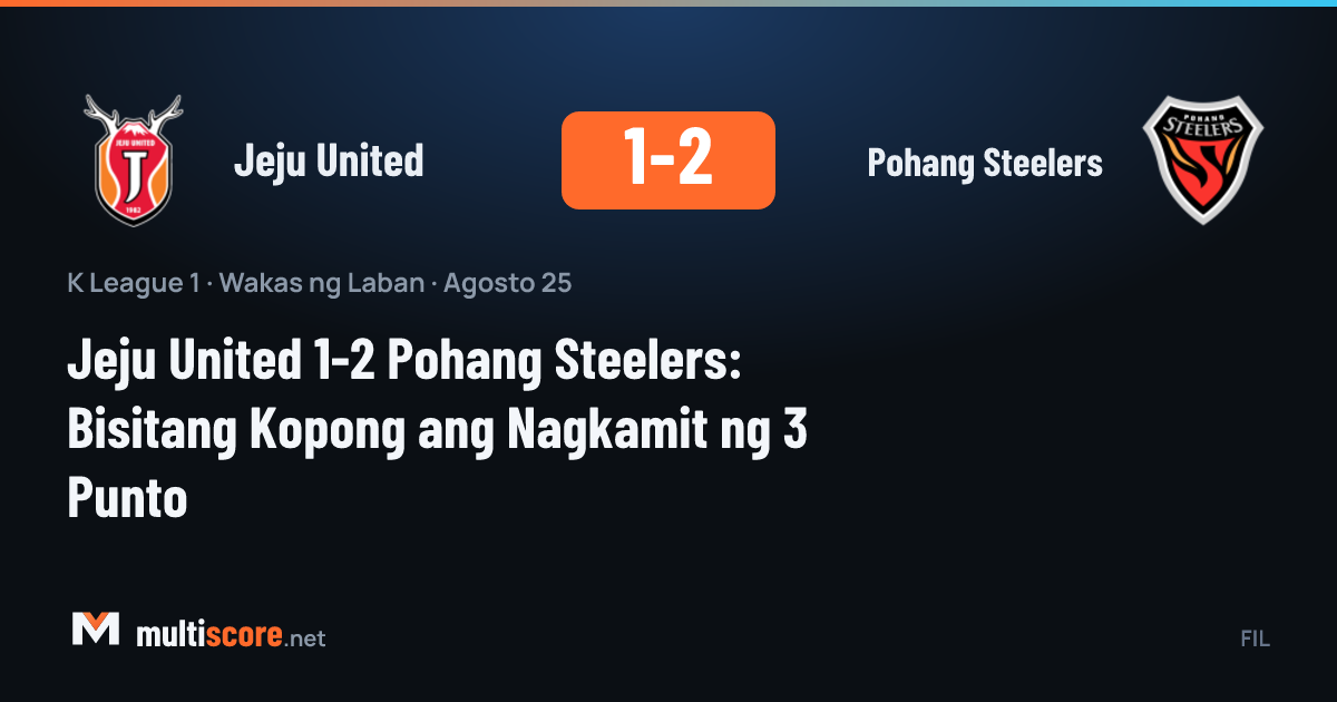 Jeju United - Pohang Steelers