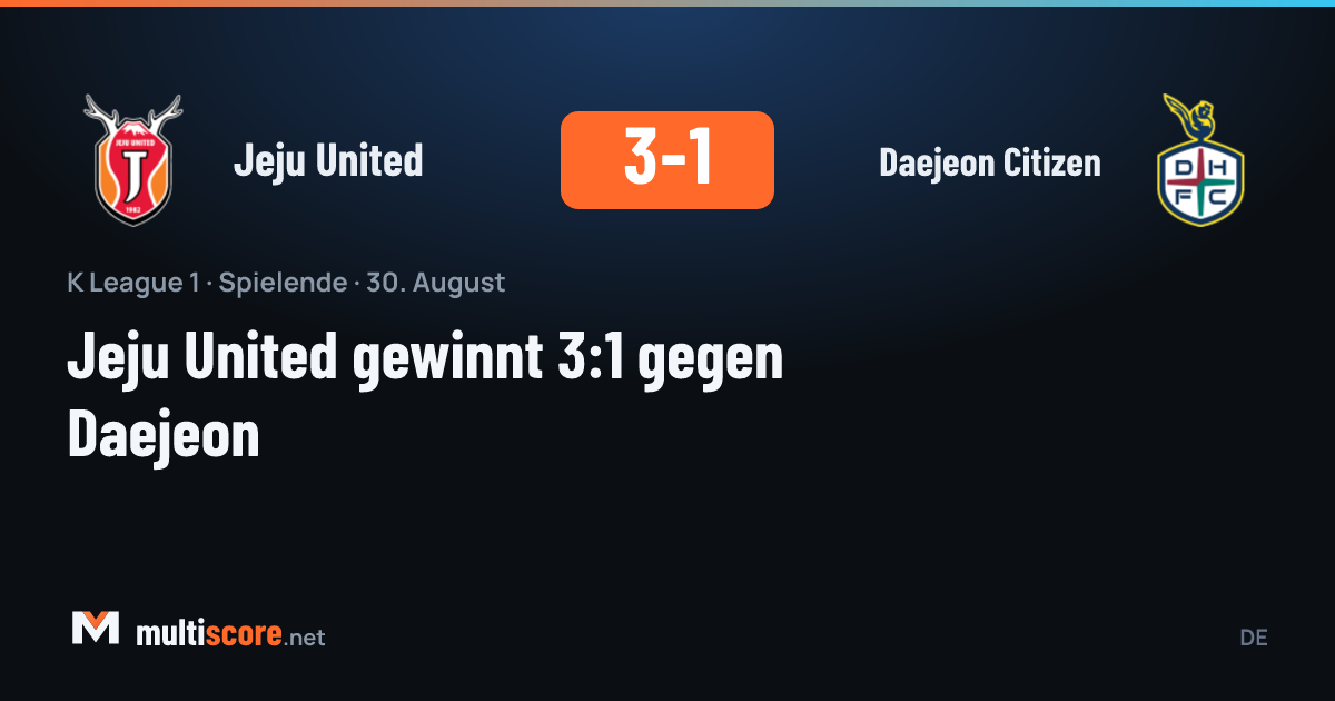 Jeju United 3-1 Daejeon Citizen K League 1 maçı