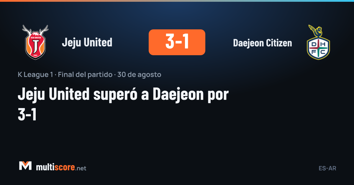 Jeju United 3-1 Daejeon Citizen K League 1 maçı