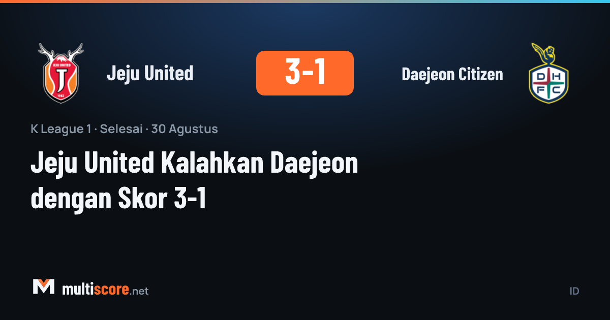 Jeju United 3-1 Daejeon Citizen K League 1 maçı