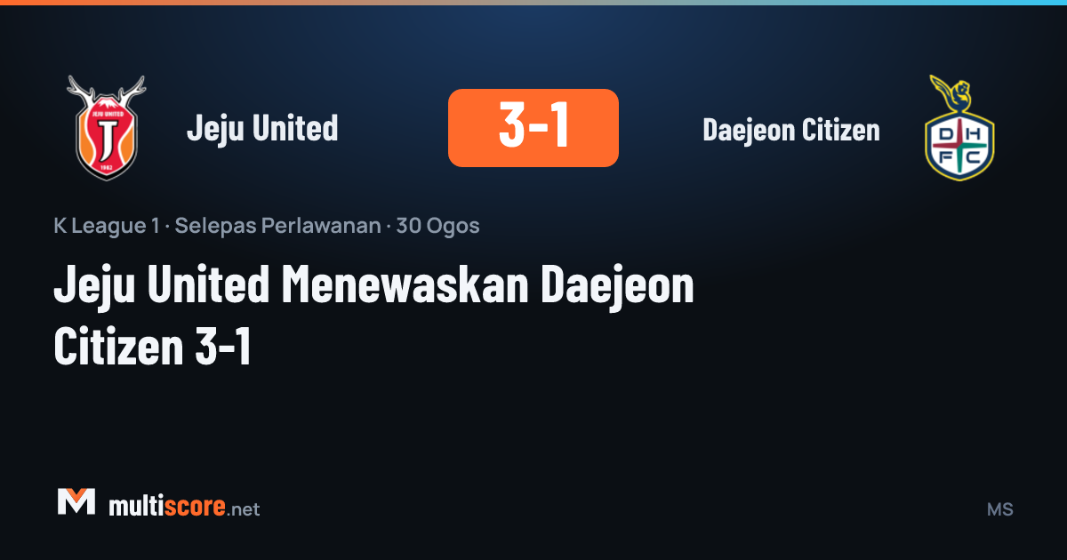 Jeju United 3-1 Daejeon Citizen K League 1 maçı