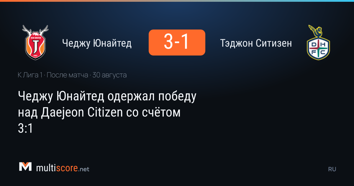 Jeju United 3-1 Daejeon Citizen K League 1 maçı