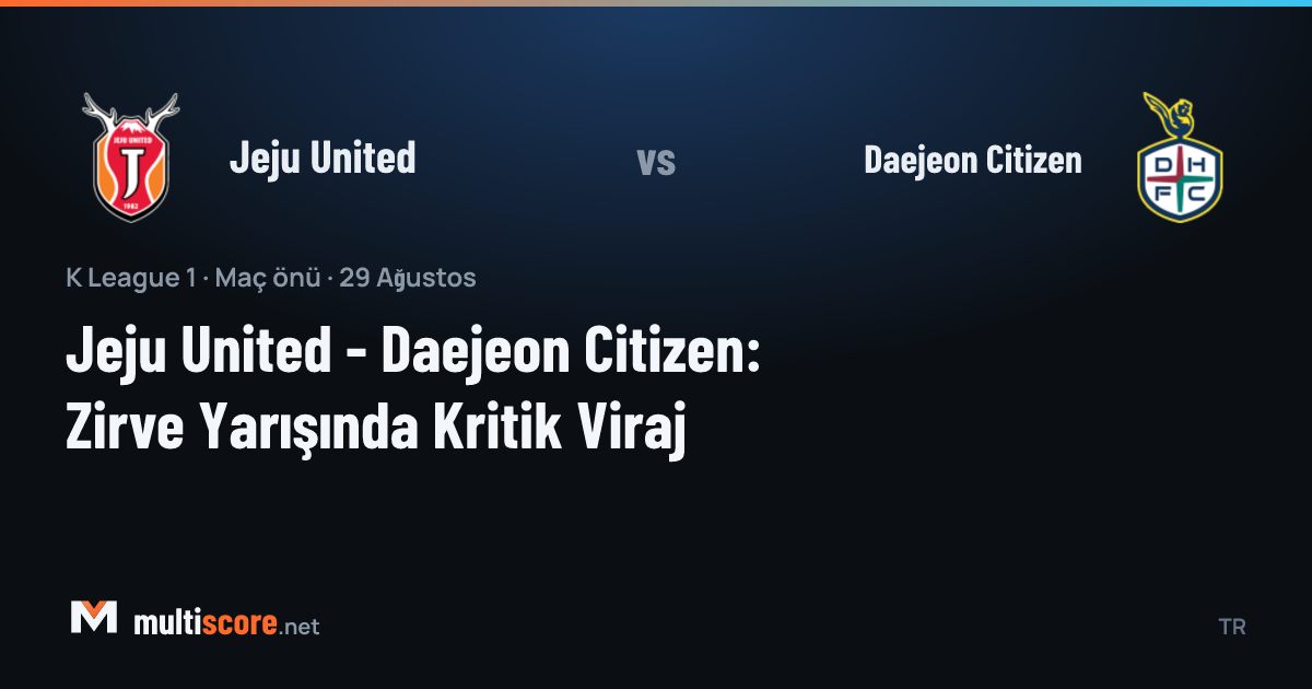 Jeju United ve Daejeon Citizen futbolcuları K League 1 maçında mücadele ediyor
