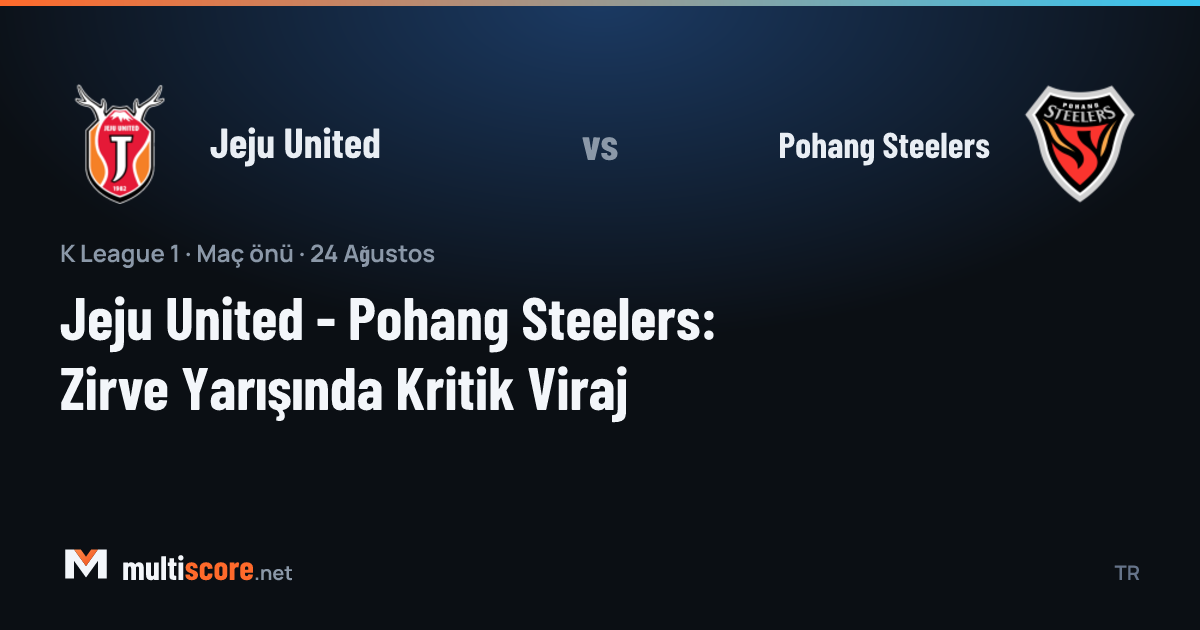 Jeju United ve Pohang Steelers oyuncuları K League 1 maçında mücadele ederken