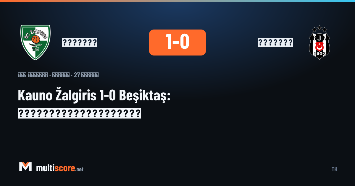 Kauno Žalgiris ve Beşiktaş arasındaki UEFA Avrupa Ligi maçından bir kare