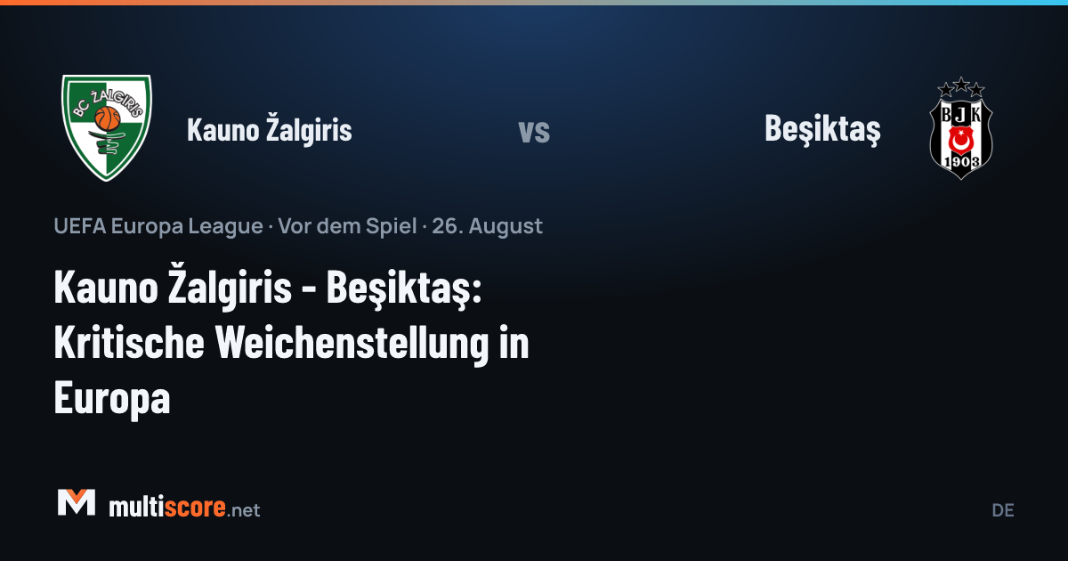 Kauno Žalgiris ve Beşiktaş futbolcuları Avrupa Ligi maçı öncesi sahada