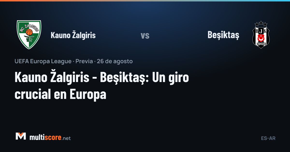 Kauno Žalgiris ve Beşiktaş futbolcuları Avrupa Ligi maçı öncesi sahada