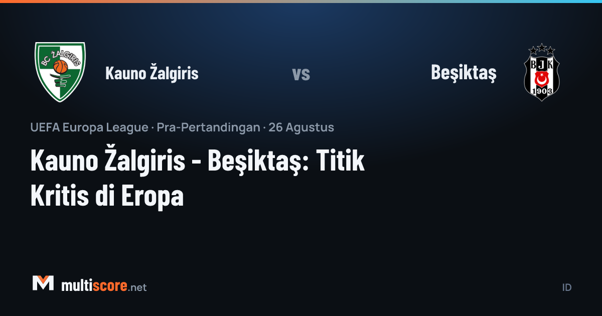 Kauno Žalgiris ve Beşiktaş futbolcuları Avrupa Ligi maçı öncesi sahada