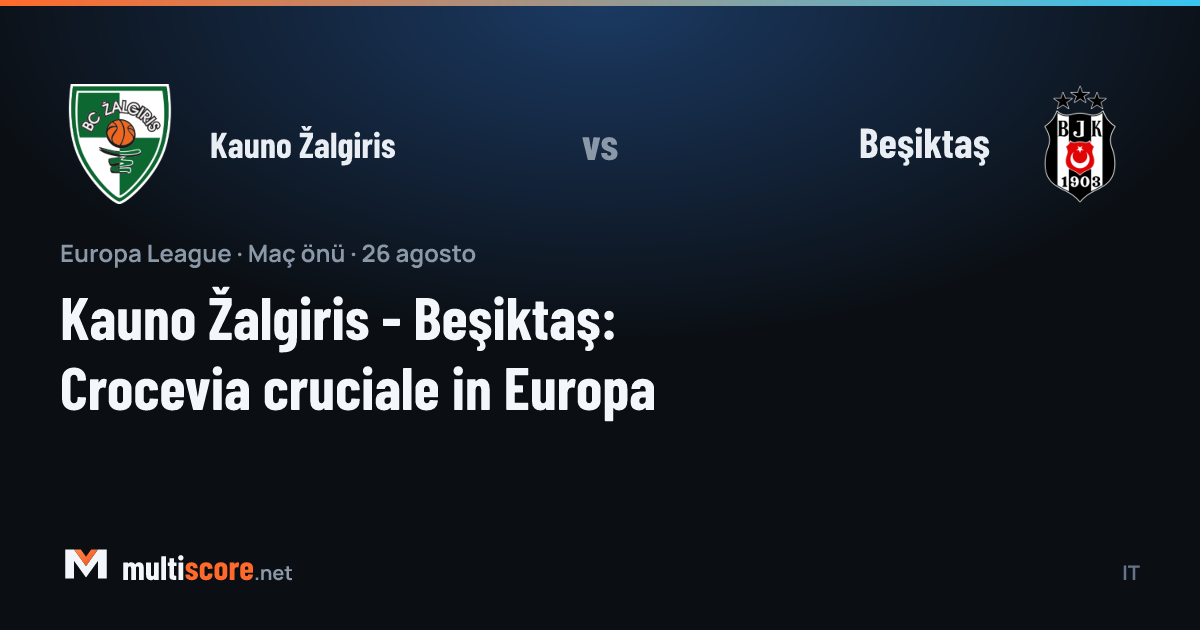 Kauno Žalgiris ve Beşiktaş futbolcuları Avrupa Ligi maçı öncesi sahada