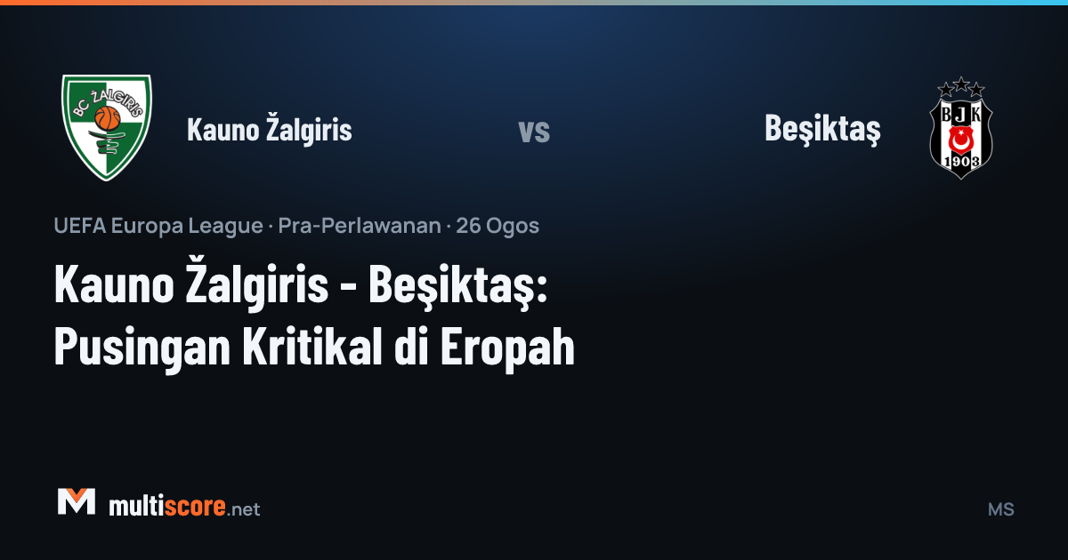 Kauno Žalgiris ve Beşiktaş futbolcuları Avrupa Ligi maçı öncesi sahada