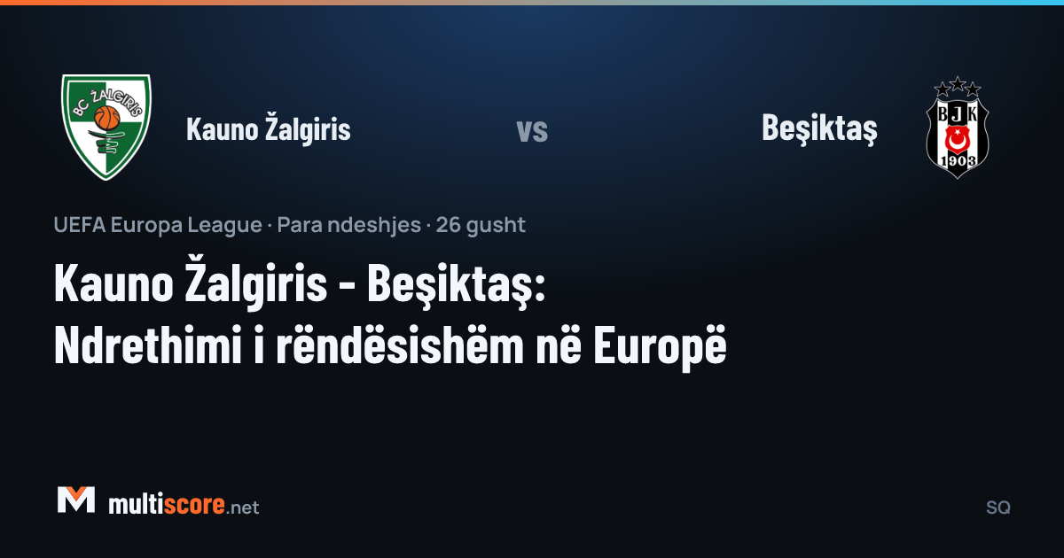 Kauno Žalgiris ve Beşiktaş futbolcuları Avrupa Ligi maçı öncesi sahada