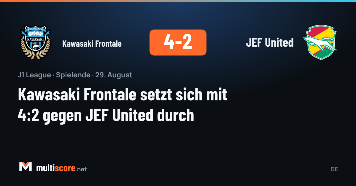 Kawasaki Frontale - JEF United maçından bir kare