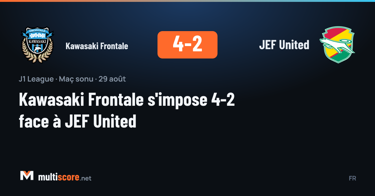 Kawasaki Frontale - JEF United maçından bir kare