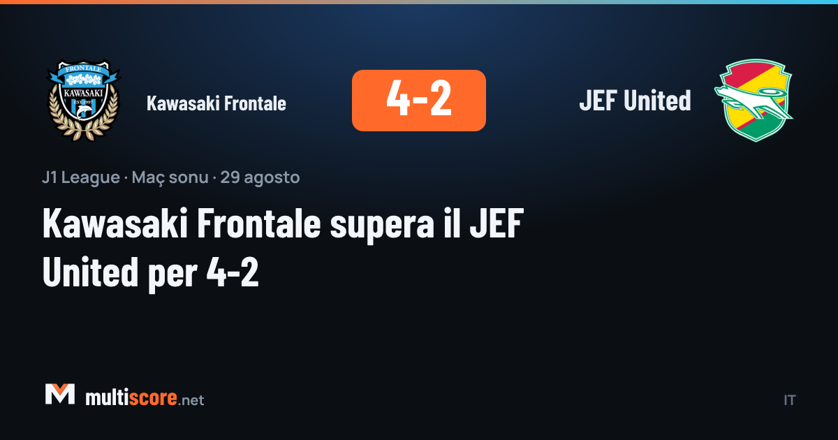 Kawasaki Frontale - JEF United maçından bir kare
