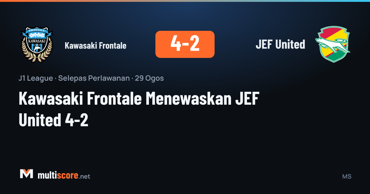 Kawasaki Frontale - JEF United maçından bir kare