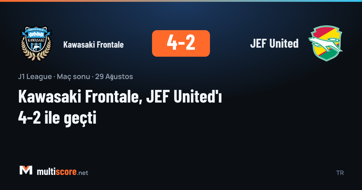 Kawasaki Frontale - JEF United maçından bir kare