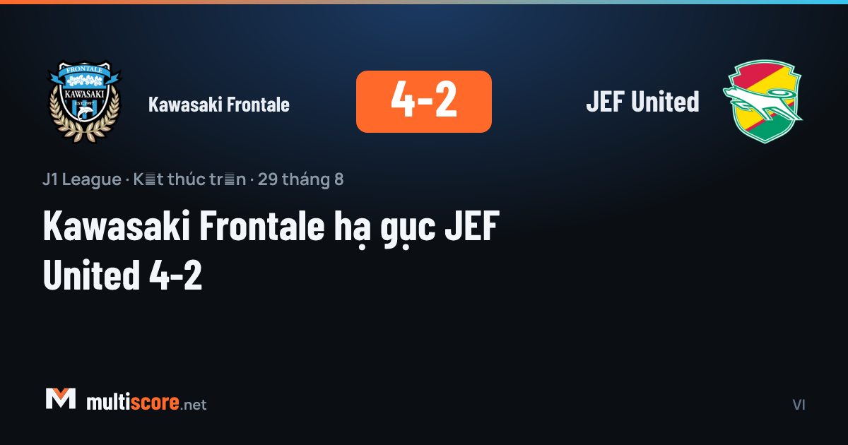 Kawasaki Frontale - JEF United maçından bir kare