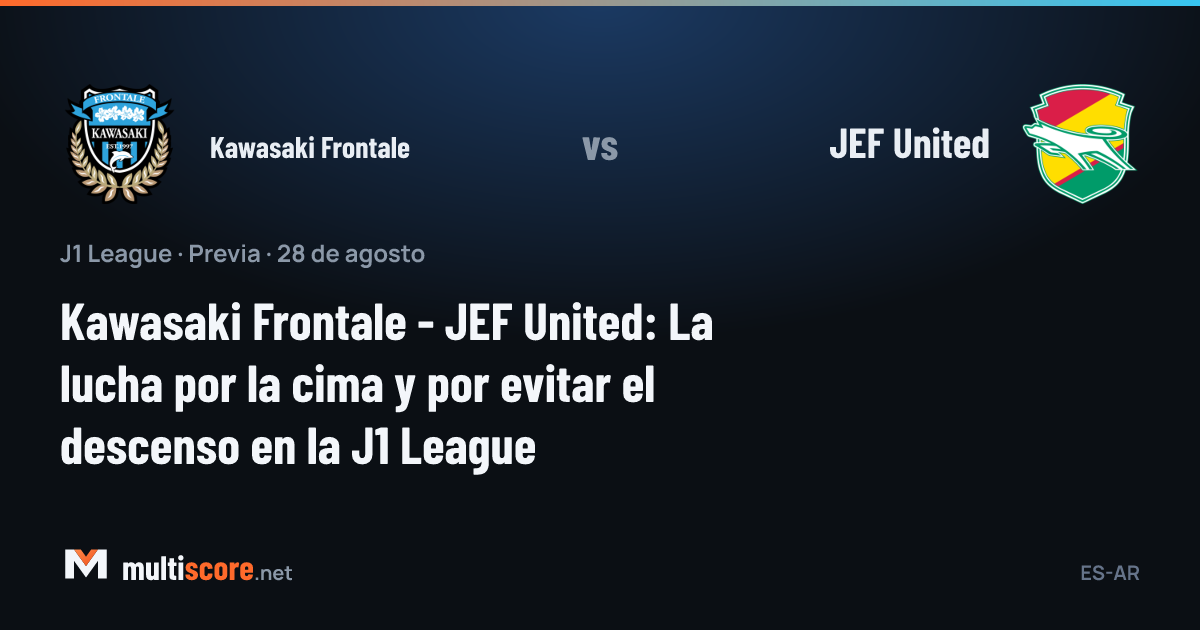 Kawasaki Frontale ve JEF United arasındaki J1 League maçı öncesi takımların form durumu ve istatistikleri