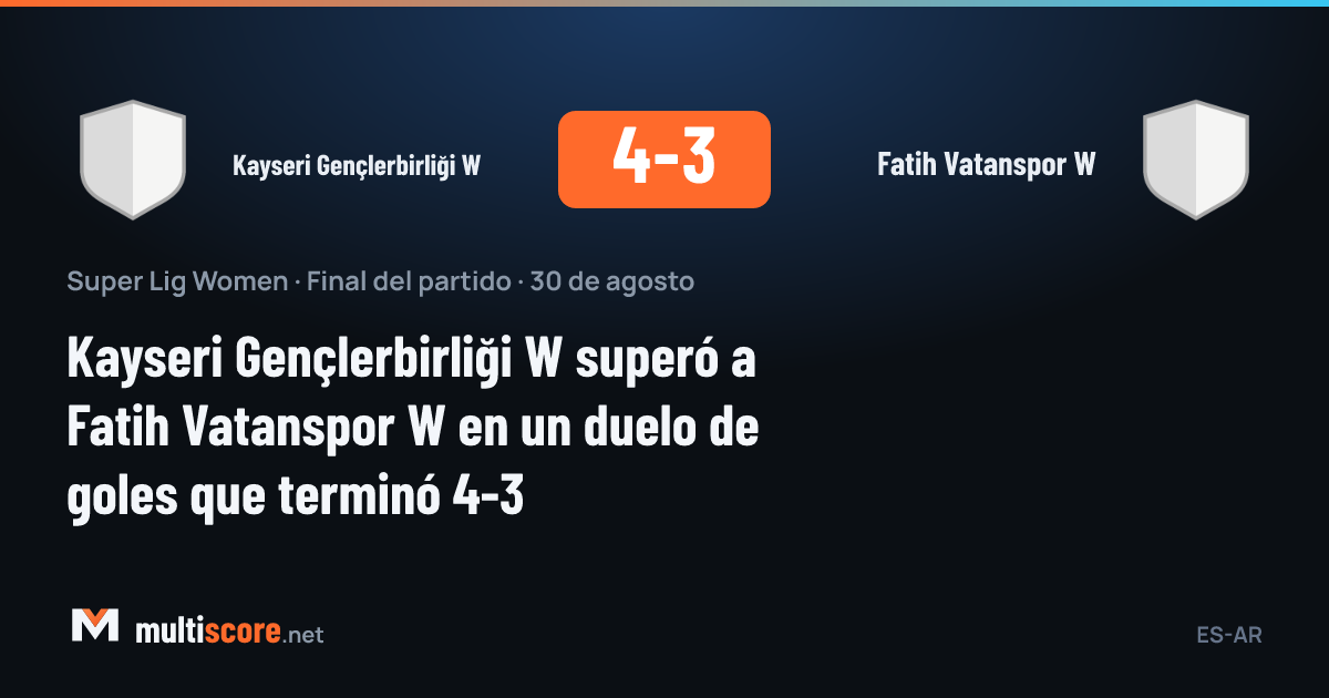 Kayseri Gençlerbirliği W - Fatih Vatanspor W Kadınlar Süper Lig maçı