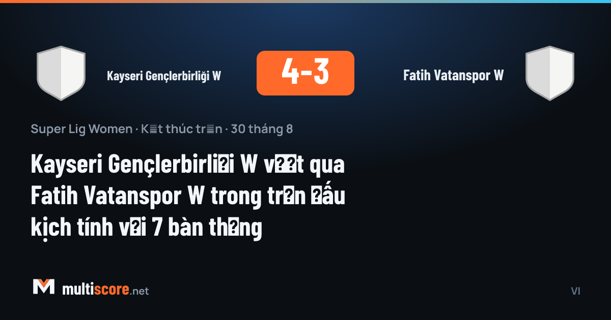 Kayseri Gençlerbirliği W - Fatih Vatanspor W Kadınlar Süper Lig maçı