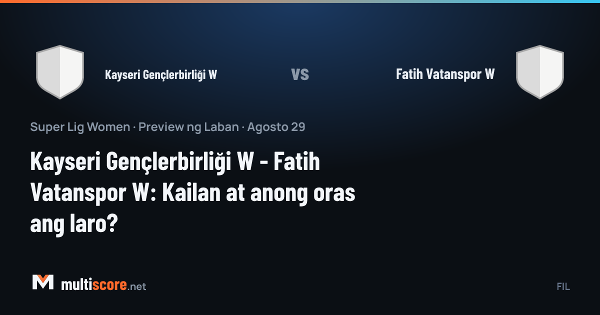Kayseri Gençlerbirliği W - Fatih Vatanspor W kadınlar Süper Lig maçı