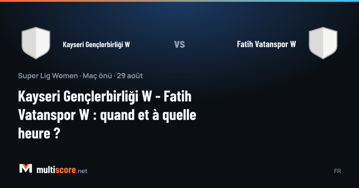 Kayseri Gençlerbirliği W - Fatih Vatanspor W kadınlar Süper Lig maçı