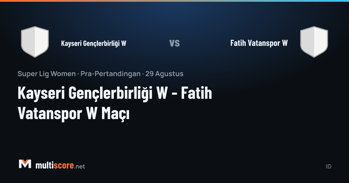 Kayseri Gençlerbirliği W - Fatih Vatanspor W kadınlar Süper Lig maçı