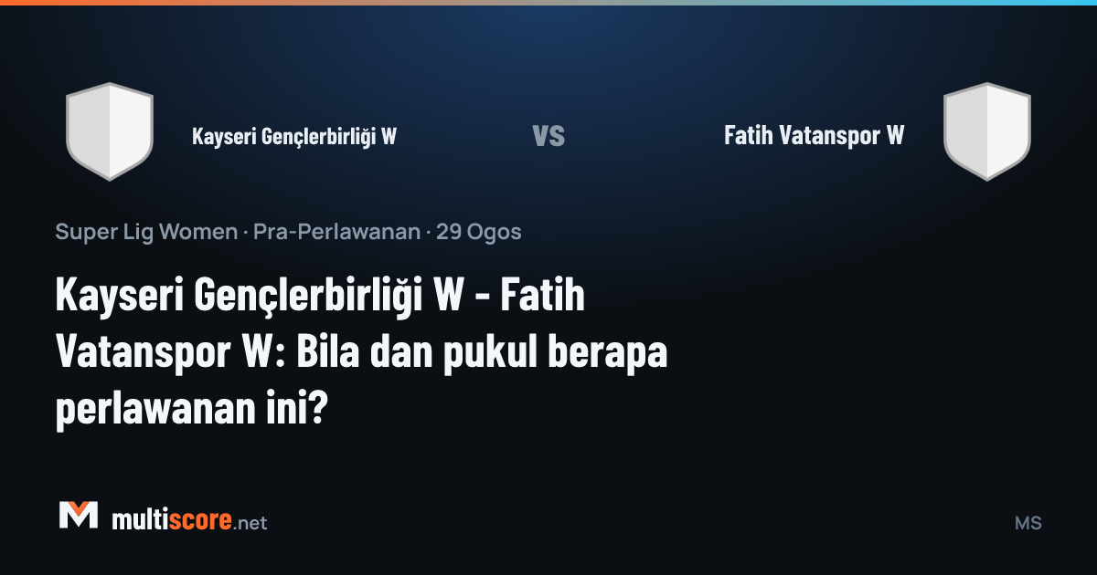 Kayseri Gençlerbirliği W - Fatih Vatanspor W kadınlar Süper Lig maçı