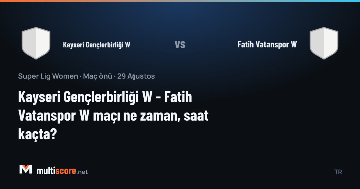 Kayseri Gençlerbirliği W - Fatih Vatanspor W kadınlar Süper Lig maçı