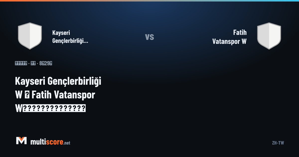 Kayseri Gençlerbirliği W - Fatih Vatanspor W kadınlar Süper Lig maçı