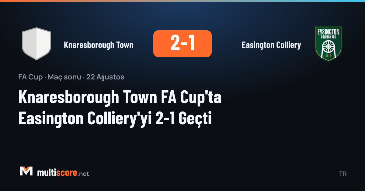 Knaresborough Town - Easington Colliery FA Cup maçı