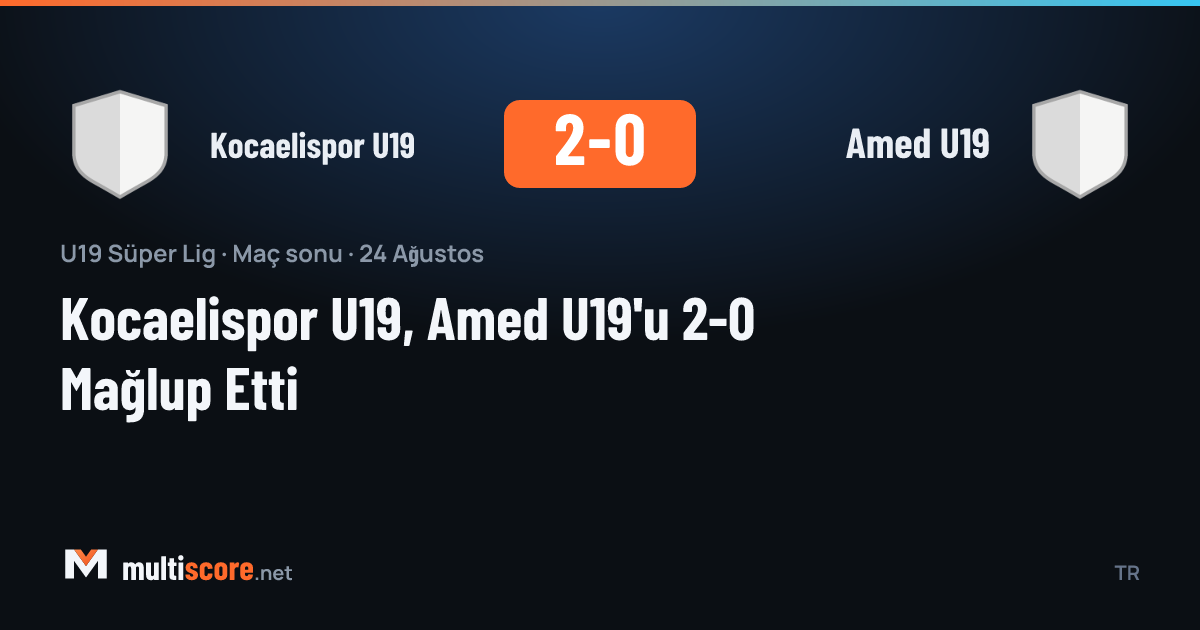 Kocaelispor U19 - Amed U19