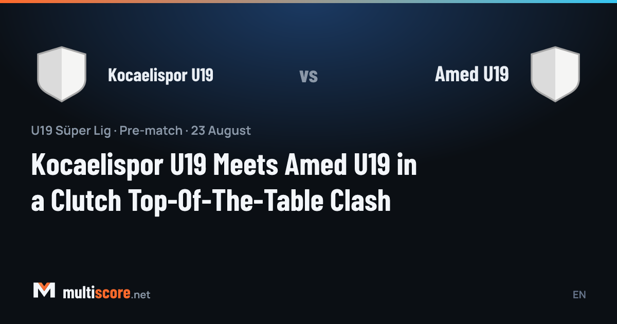 Kocaelispor U19 ve Amed U19 takımlarının sahada karşı karşıya geldiği an