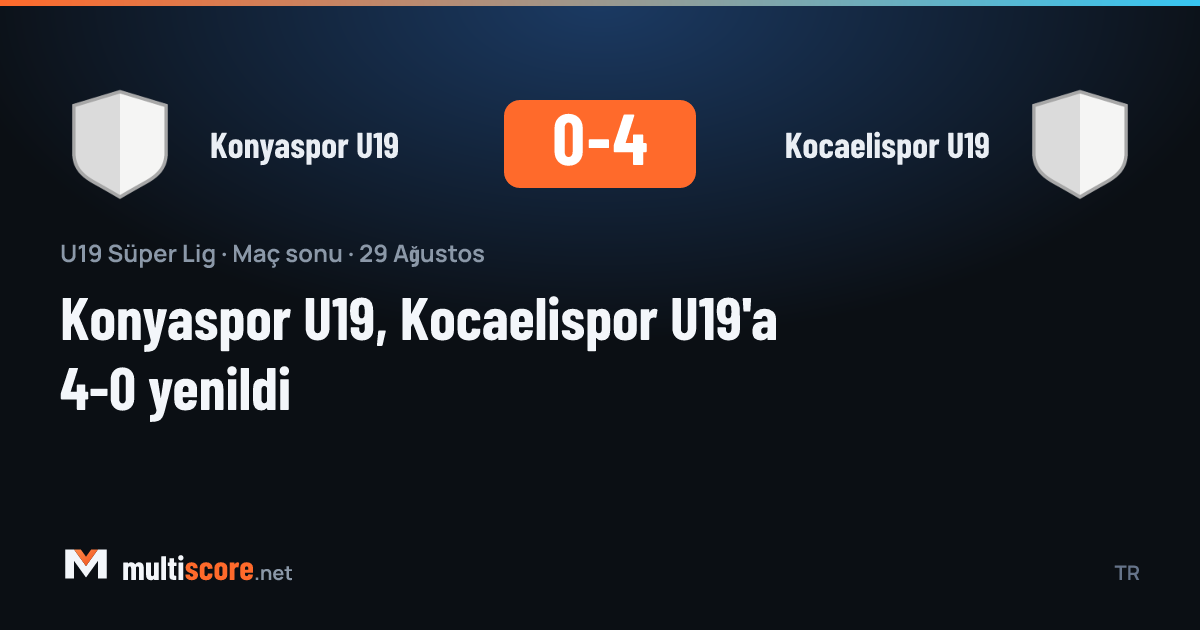 Konyaspor U19 - Kocaelispor U19 maçı