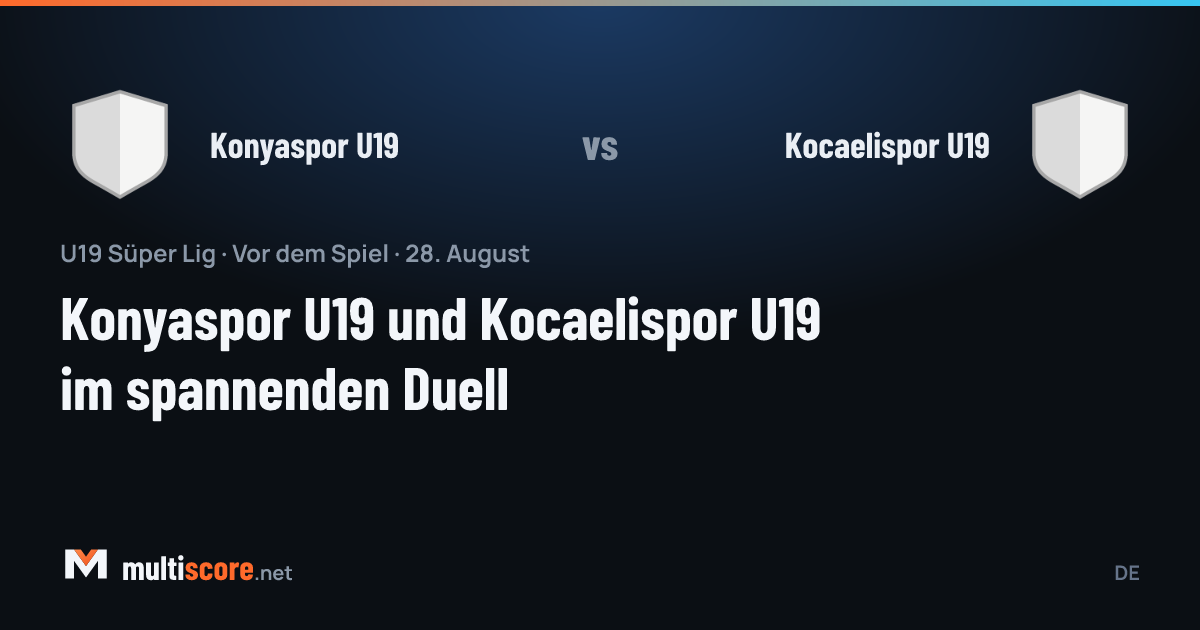 Konyaspor U19 ve Kocaelispor U19 takımlarının sahada mücadelesi, genç futbolcular