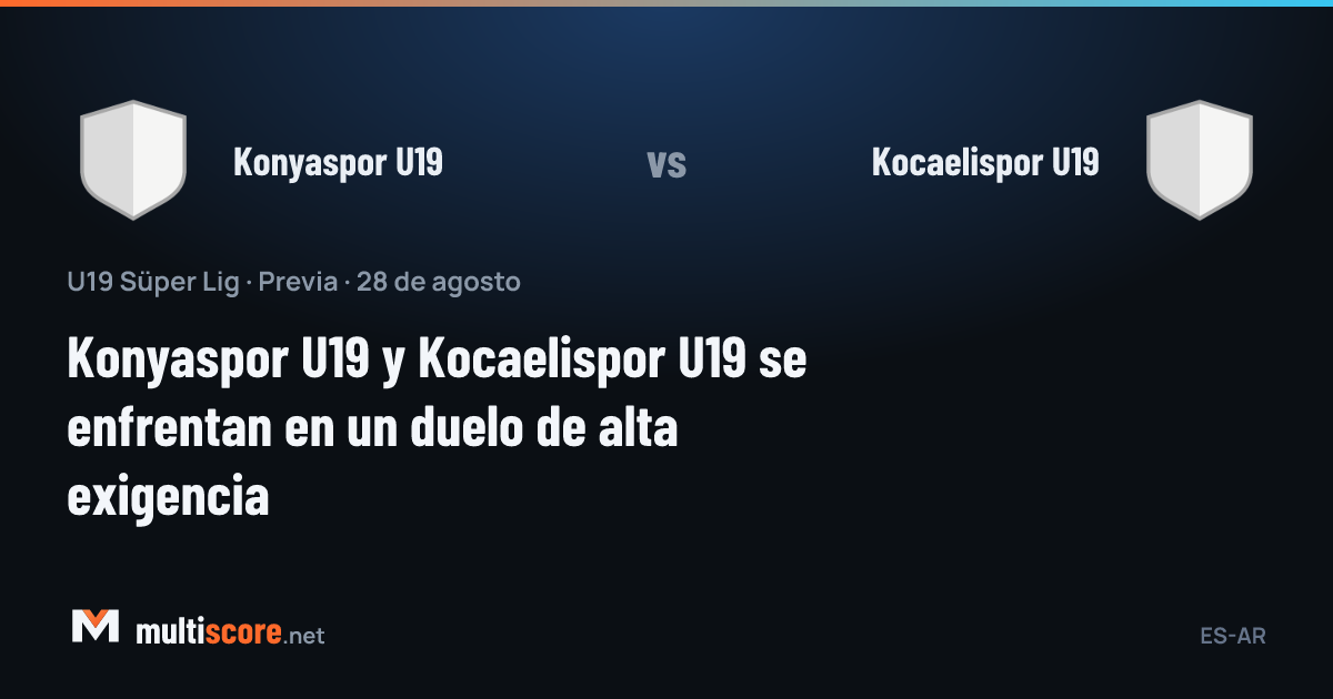 Konyaspor U19 ve Kocaelispor U19 takımlarının sahada mücadelesi, genç futbolcular