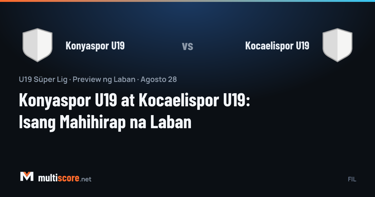 Konyaspor U19 ve Kocaelispor U19 takımlarının sahada mücadelesi, genç futbolcular