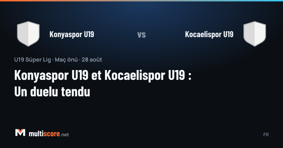 Konyaspor U19 ve Kocaelispor U19 takımlarının sahada mücadelesi, genç futbolcular