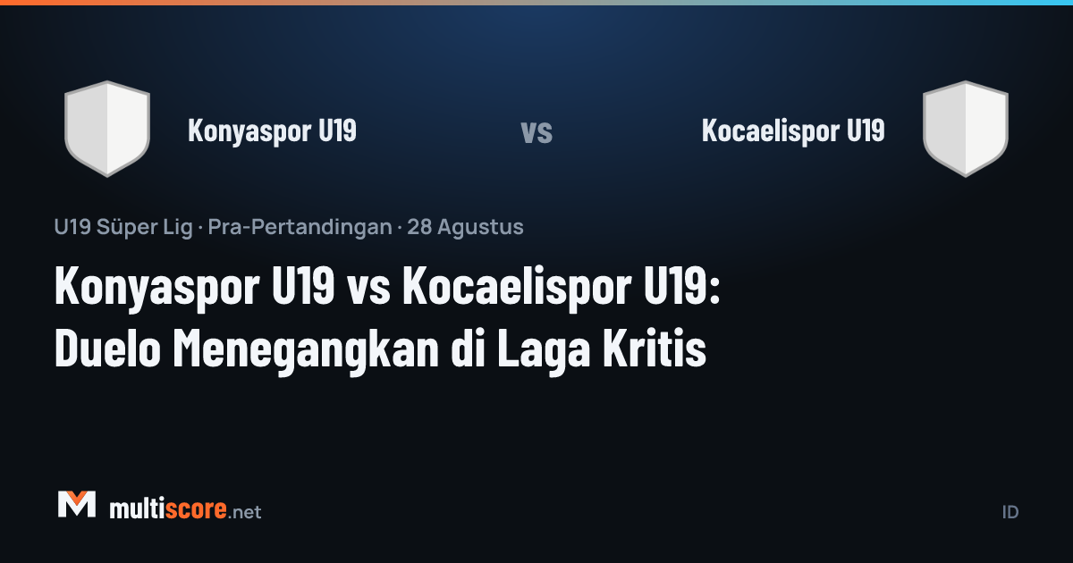 Konyaspor U19 ve Kocaelispor U19 takımlarının sahada mücadelesi, genç futbolcular