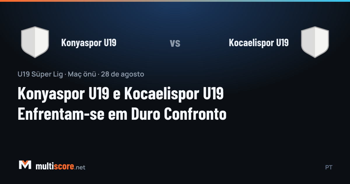 Konyaspor U19 ve Kocaelispor U19 takımlarının sahada mücadelesi, genç futbolcular