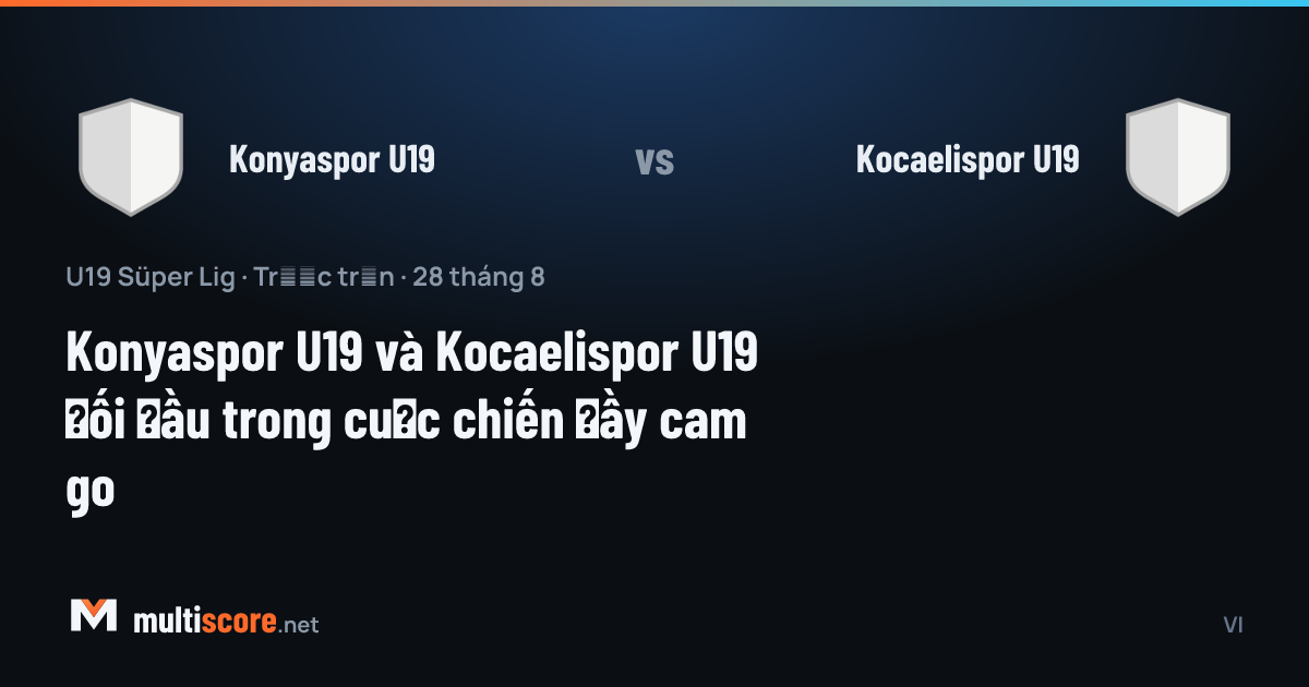 Konyaspor U19 ve Kocaelispor U19 takımlarının sahada mücadelesi, genç futbolcular