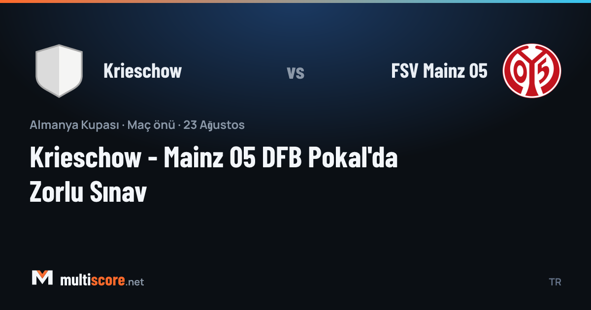 Krieschow - Mainz 05 DFB Pokal maç önü